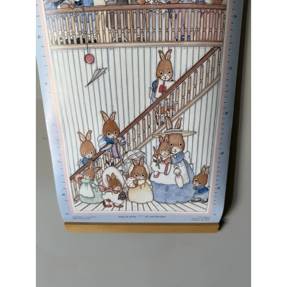 CR Gibson USA Vintage Cara Marks Bunny Growth Chart‎ 9